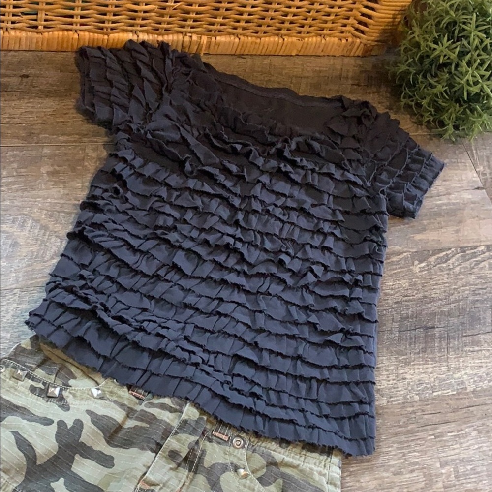 J Crew Cuts Ruffle Tee